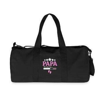 Annonce papa futur naissance humour - Sac de sport en toile recyclée Stanley/Stella - noir - Devant
