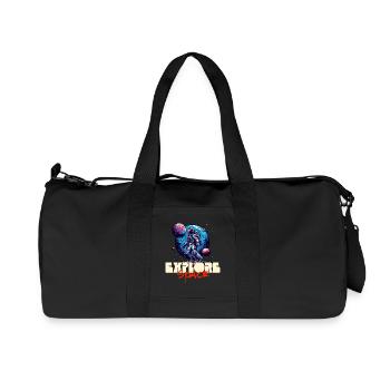Explore Space Astronaut - Recycelte Canvas-Sporttasche von Stanley/Stella - Schwarz - Vorne