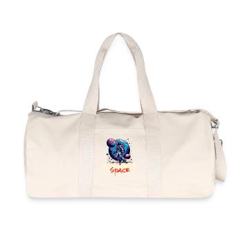 Explore Space Astronaut - Recycelte Canvas-Sporttasche von Stanley/Stella - Naturweiß - Vorne