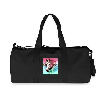 cheval - Sac de sport en toile recyclée Stanley/Stella - noir - Devant