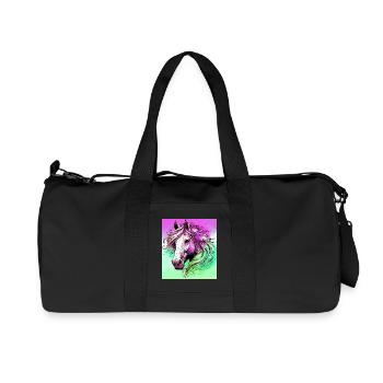 cheval - Sac de sport en toile recyclée Stanley/Stella - noir - Devant