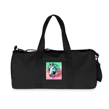 cheval - Sac de sport en toile recyclée Stanley/Stella - noir - Devant