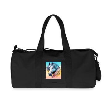 cheval - Sac de sport en toile recyclée Stanley/Stella - noir - Devant