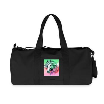 cheval - Sac de sport en toile recyclée Stanley/Stella - noir - Devant