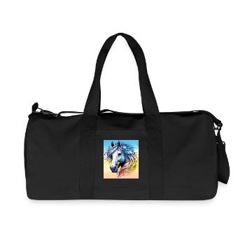 cheval - Sac de sport en toile recyclée Stanley/Stella - noir - Devant