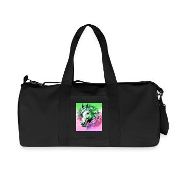 cheval - Sac de sport en toile recyclée Stanley/Stella - noir - Devant