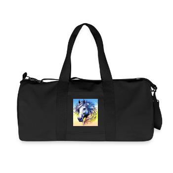 horse - Recycled Canvas Sports Bag by Stanley/Stella - black - Front