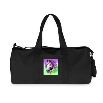 cheval - Sac de sport en toile recyclée Stanley/Stella - noir - Devant