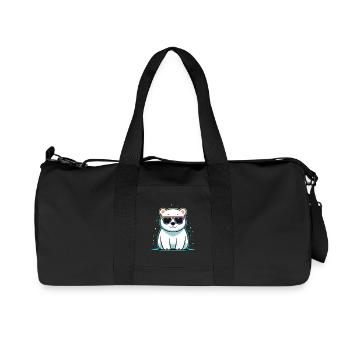 Polar Bear Shiny Glasses - Recycled Canvas Sports Bag by Stanley/Stella - black - Front