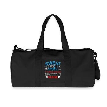Transpirez aujourd’hui souriez demain – Motivation Fitness St - Sac de sport en toile recyclée Stanley/Stella - noir - Devant