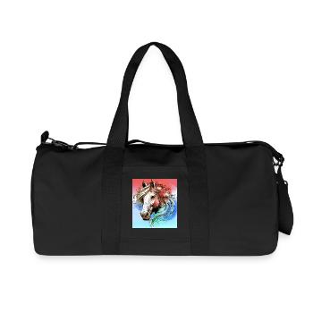 cheval - Sac de sport en toile recyclée Stanley/Stella - noir - Devant