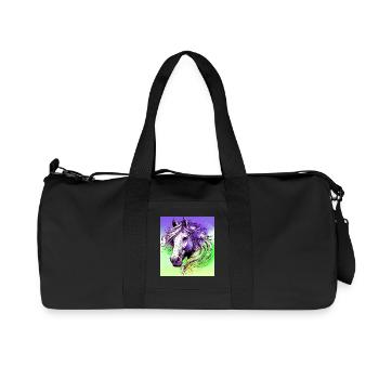 cheval - Sac de sport en toile recyclée Stanley/Stella - noir - Devant