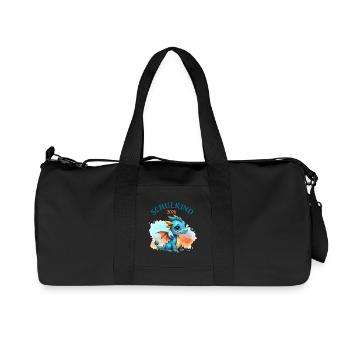Süßer Drache Schulkind 2026 - blau orange - Recycelte Canvas-Sporttasche von Stanley/Stella - Schwarz - Vorne