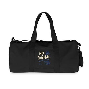 Pas de signal – Vibrations déconnectées - Sac de sport en toile recyclée Stanley/Stella - noir - Devant