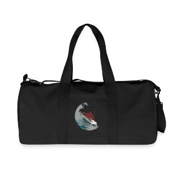 Surfer - Recycelte Canvas-Sporttasche von Stanley/Stella - Schwarz - Vorne