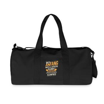 Am Anfang Klempner RAHMENLOS Berufe Jobs Geschenk - Recycelte Canvas-Sporttasche von Stanley/Stella - Schwarz - Vorne