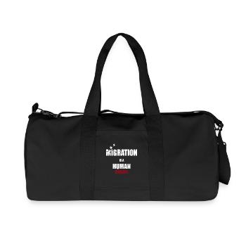 Migration - Migration is a human right - Recycled Canvas Sports Bag by Stanley/Stella - black - Front