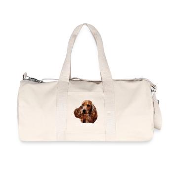 Cocker Épagneul, tête de chien, chien de race, - Sac de sport en toile recyclée Stanley/Stella - blanc naturel - Devant
