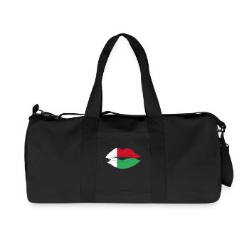 Kiss love kiss lips queen princess Madagascar - Recycled Canvas Sports Bag by Stanley/Stella - black - Front