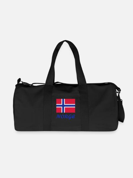 Norwegische Flagge - Recycelte Canvas-Sporttasche von Stanley/Stella - Schwarz