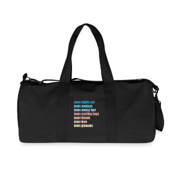 fun - Recycled Canvas Sports Bag by Stanley/Stella - black - Front