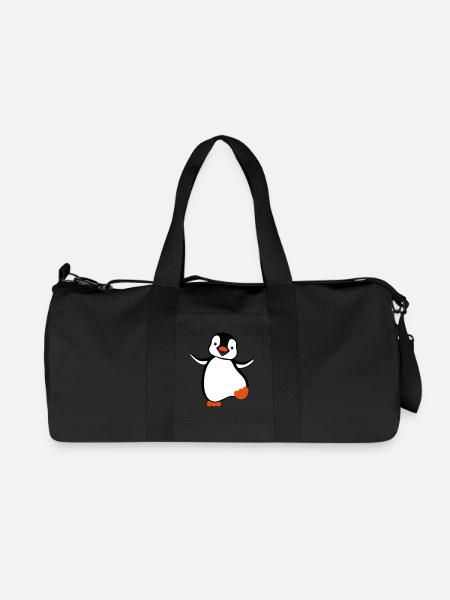 Pinguin - Recycelte Canvas-Sporttasche von Stanley/Stella - Schwarz