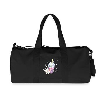 Cœurs de lapin au thé bulle Kawaii - Sac de sport en toile recyclée Stanley/Stella - noir - Devant