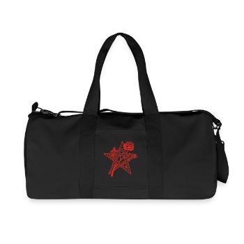 La rose rouge et l'étoile - Sac de sport en toile recyclée Stanley/Stella - noir - Devant