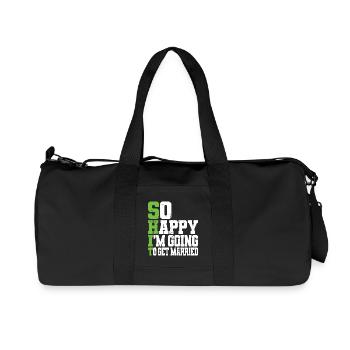 Drôle d’enterrement de vie de garçon Fiançailles Mariage Marié - Sac de sport en toile recyclée Stanley/Stella - noir - Devant