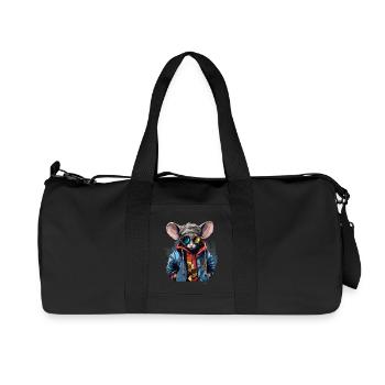 Urban Rodent: Streetwise Mouse Vibes - Sac de sport en toile recyclée Stanley/Stella - noir - Devant