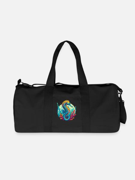 Seepferdchen - Recycelte Canvas-Sporttasche von Stanley/Stella - Schwarz