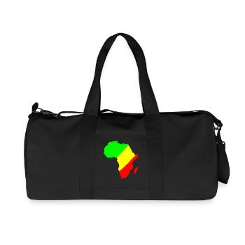 afrique - Sac de sport en toile recyclée Stanley/Stella - noir - Devant