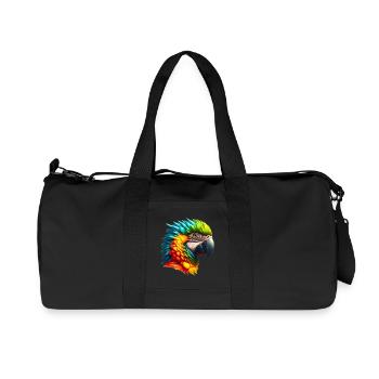 Papagei - Recycelte Canvas-Sporttasche von Stanley/Stella - Schwarz - Vorne