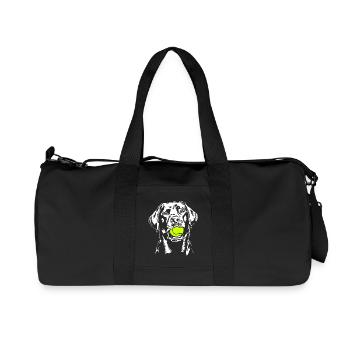 Labrador Ball Balljunkie Labbi Dogs Wilsigns - Recycled Canvas Sports Bag by Stanley/Stella - black - Front
