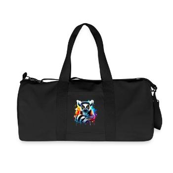 Lémurien - Sac de sport en toile recyclée Stanley/Stella - noir - Devant