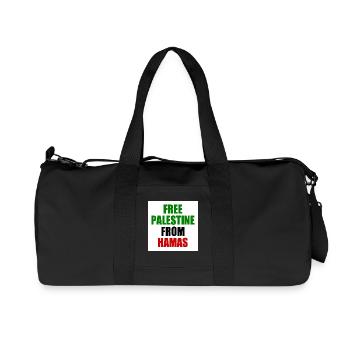 Free palestine - Sac de sport en toile recyclée Stanley/Stella - noir - Devant