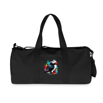 Macareux - Sac de sport en toile recyclée Stanley/Stella - noir - Devant