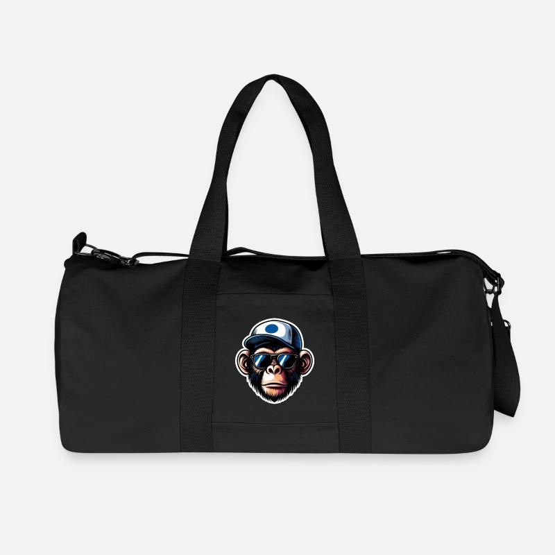 Affe Brille Cap - Recycelte Canvas-Sporttasche von Stanley/Stella - Schwarz