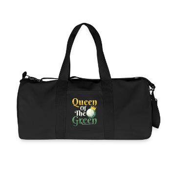 Queen Of The Green Golf Golfer - Recycelte Canvas-Sporttasche von Stanley/Stella - Schwarz - Vorne