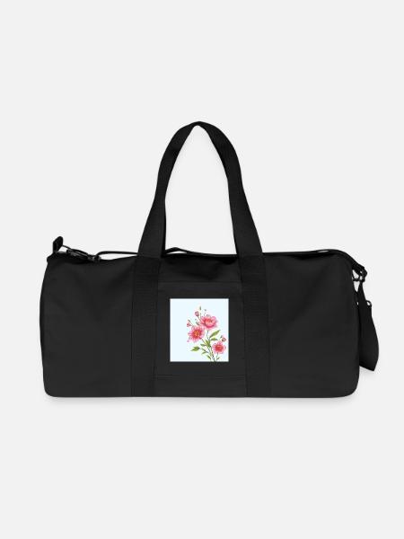 Flower - Recycelte Canvas-Sporttasche von Stanley/Stella - Schwarz