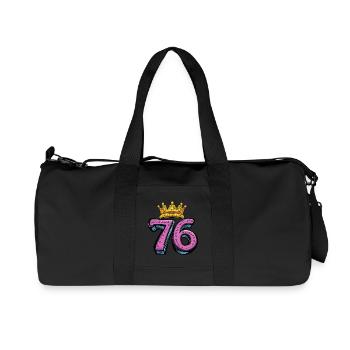 76 Zahl Krone - Recycelte Canvas-Sporttasche von Stanley/Stella - Schwarz - Vorne