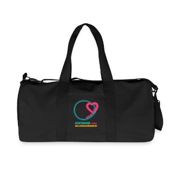 Des montagnes russes au lieu de la folie quotidienne - Sac de sport en toile recyclée Stanley/Stella - noir - Devant