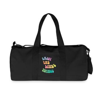 Profitez des petites choses - Idée cadeau - Cadeau - Sac de sport en toile recyclée Stanley/Stella - noir - Devant