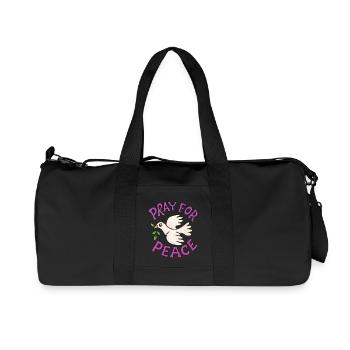 Betet für den Frieden - Recycelte Canvas-Sporttasche von Stanley/Stella - Schwarz - Vorne