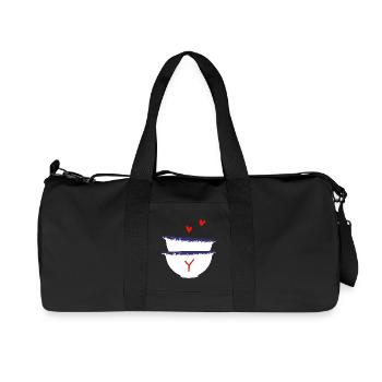 Lettre y bols breton - Sac de sport en toile recyclée Stanley/Stella - noir - Devant