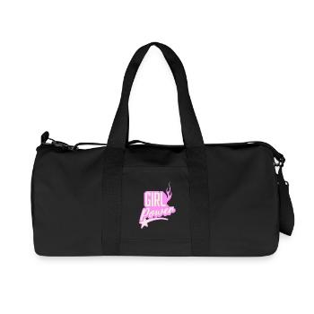 Girl Power sugar pink Flaming Graphic Design - Recycled Canvas Sports Bag by Stanley/Stella - black - Front
