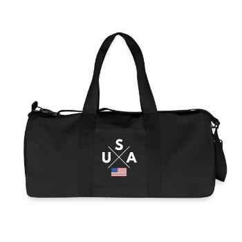 Logo de la croix des États-Unis - Sac de sport en toile recyclée Stanley/Stella - noir - Devant