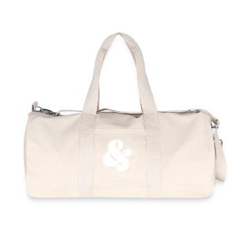Dampersand & – Funky Swag Symbol Design - Recycled Canvas Sports Bag by Stanley/Stella - natural - Front