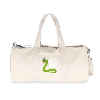 Hug Me Snake Cartoon - Recycled Canvas Sports Bag by Stanley/Stella - natural - Front