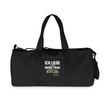 J’aime ma femme – quand elle me laisse jouer - Sac de sport en toile recyclée Stanley/Stella - noir - Devant